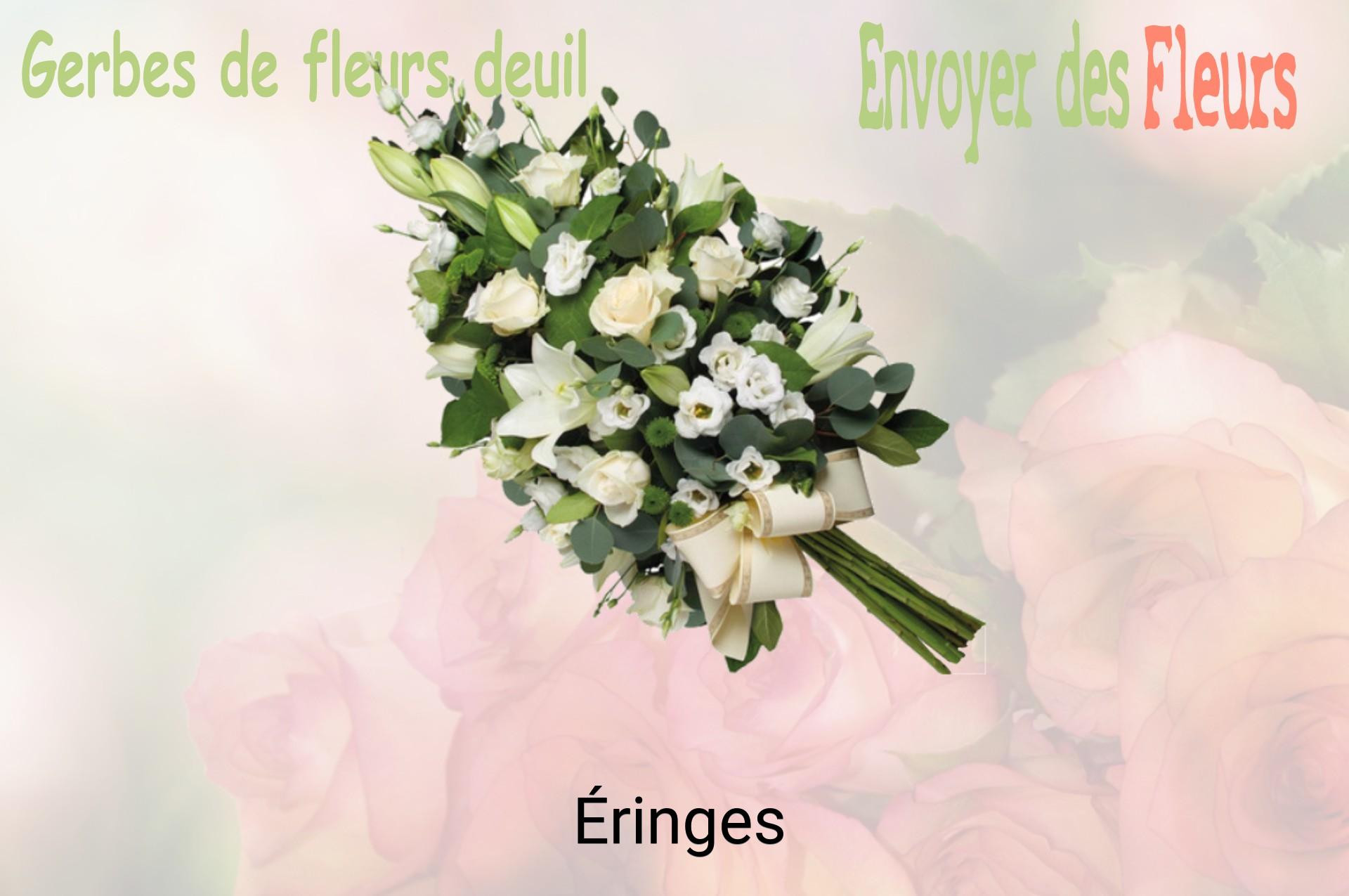 Gerbe de fleurs de deuil livrée à Éringes